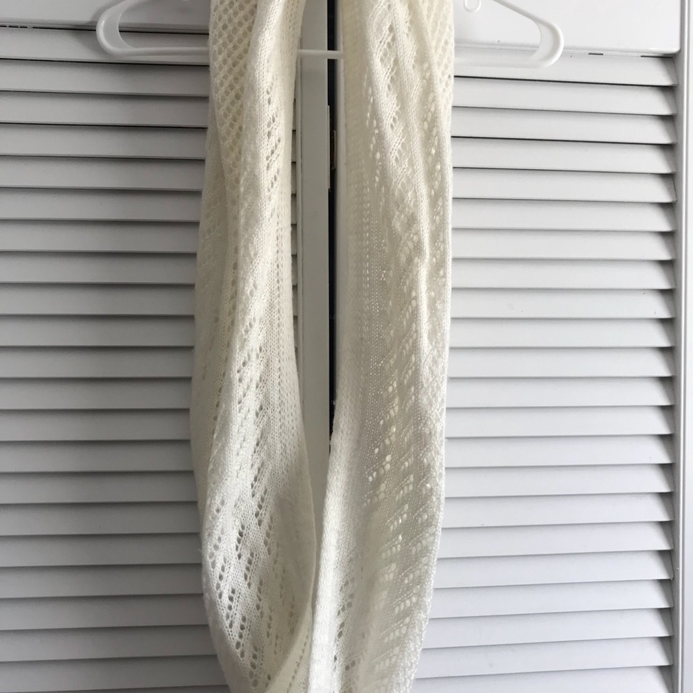 Off white crochet infinity scarf